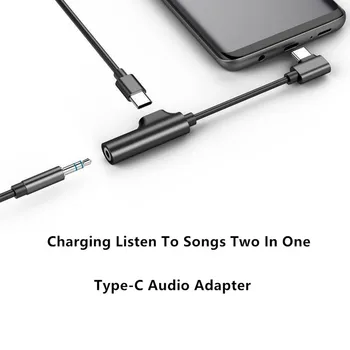 De Tip C La 3. 5MM Tip C Audio Adapter Adaptor Pentru Xiaomi 6 Pentru Huawei Eforturile Pentru a Asculta Melodia de Sincronizare a Datelor