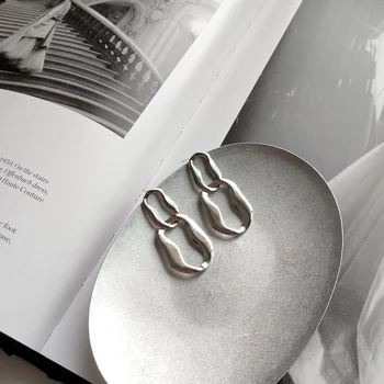 Argint 925 larg 8 neregulate stud cercei argint lucrate manual moda moderne, originale cercei pentru femei bijuterii fine