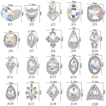 10buc Cristal strass nail art pietre aliaj 3d decoratiuni strălucire unghiilor farmece strasuri pentru designer de bijuterii accesorii