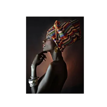 African Nud Femeie Indian Bentita Portret Arta de Perete Imagini Pictura Arta de Perete pentru Camera de zi Decor Acasă (Fara Rama)