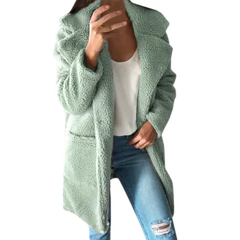 KANCOOLD blana fals cald gros buclat teddy haina noua colectie de iarna de haine de sex feminin supradimensionat cu sub adăposturi verde