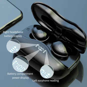 Noi 3500mAh LED Display Bluetooth Căști fără Fir, Căști Cu Microfon 9D Sunet HIFI Sport rezistent la apa Căști Auriculare