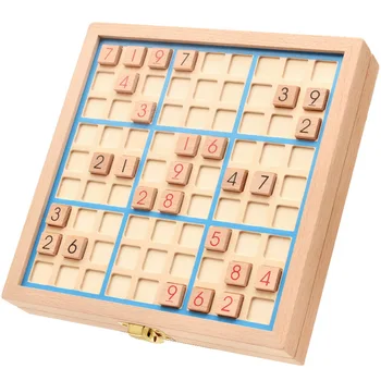 Sudoku, Șah Șah Logica de Formare Consiliului de Copii Inteligenței Raționament Jucarii pentru Copii, Cadouri din Lemn Jucării Joc cu Sudoku Cărți