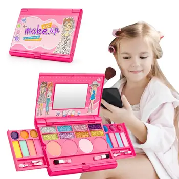 Printesa pentru Copii Cosmetice Machiaj Joc Box Set Machiaj Fată Jucărie Ruj, Fard de Ochi în condiții de Siguranță Non-toxice Kit-ul De Peste 3 Ani