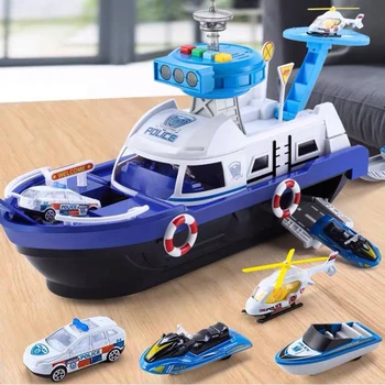 Simulare Urmări Inerție Barcă De Jucărie Vehicule De Muzică Poveste Lampa Model De Navă Parcare Baieti Jucarii Pentru Copii De Craciun Cadou De Ziua De Nastere