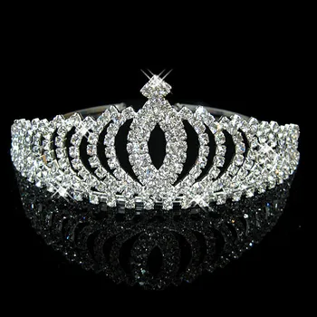 Noul design Romatic coroana tiara elegant piersic inima stras de cristal de păr bijuterii de lux mireasa petrecerea de nunta bine