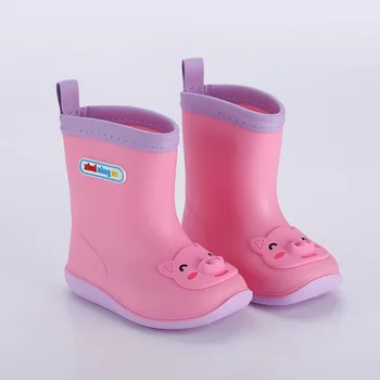 2019 Cizme de Ploaie Copii, Pentru Fete Impermeabile Apa Pantofi Baieti Non-alunecare de Cauciuc Cizme Cald Kids Rainboots Patru Sezoane Detașabil