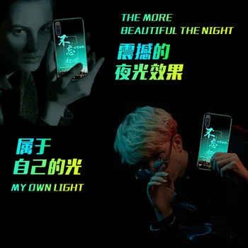 Fluture Luminos de Sticlă Pentru Xiaomi mi 9T Pro 9se CC9 A1 A2 Note3 Capacul din spate Pentru redmi K20 Pro 7 7A Nota 8 7 pro caz de Telefon