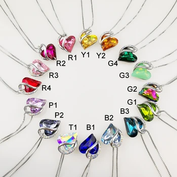 Colier 2020 noile bijuterii femei în formă de inimă, dragoste Austriac de cristal colier pandantiv
