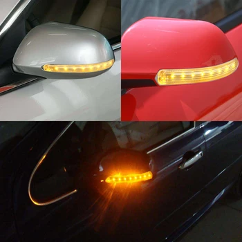 LEEPEE Car LED Lumina de Semnalizare Auto Oglinda Retrovizoare Lampa Indicatoare Moale Intermitent FPC Universal Galben 9 SMD Amber Sursă de Lumină