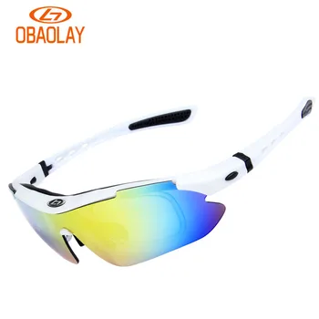 OBAOLAY Polarizate UV400 ochelari de Soare Ciclism Biciclete Biciclete Ochelari Ochelari de cal de Echitatie Sporturi în aer liber, Pescuit 5 Lentile Ochelari