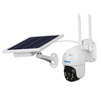 ESCAM QF130 1080P PIR Alarma Camera IP Wifi cu Panou Solar Plin de Culoare Viziune de Noapte Două căi Audio IP66 în aer liber, Solar, Camera
