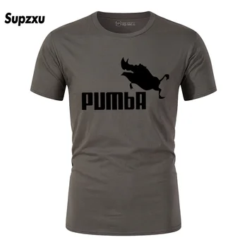 Bumbac Amuzant Tee Drăguț Tricouri Homme Pumba T Cămașă Bărbați Femei 2019 Mâneci Scurte Topuri Rece De Imprimare De Moda De Vara T-Shirt C91