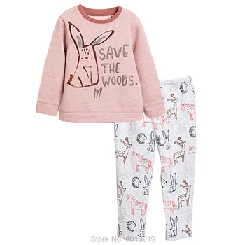 Noi 2020 Fata de Copil Haine Seturi Bumbac Maneca Lunga Bunny t-shirt, Pantaloni 2pc Copii Costume Bebe Copii Topuri Tricouri Fete Haine