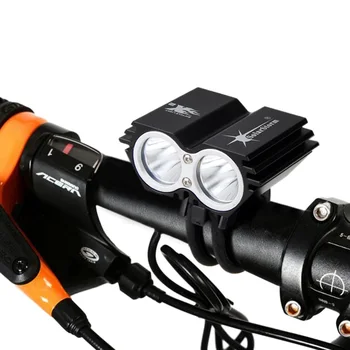 SolarStorm 1200 Lm 2 LED-uri margele lampa USB cu Bicicleta Led Lumina Fața Ghidon bicicleta Bateriei de lumină trebuie să fie achiziționate separat