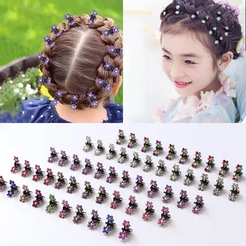 12 Buc/Set Fete Copii Multicolor Stras Hairpin Accesorii Fluture Stras Femei Gheare De Păr Doamna Pălării De Păr Clip