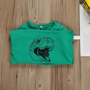 Baieti Tricou de Vara 2019 tricou Animal Print Copii Tricou Copil Haine Mascat Dinozaur Întreabă-Mă Despre T-Rex două Săptămâni Fornite