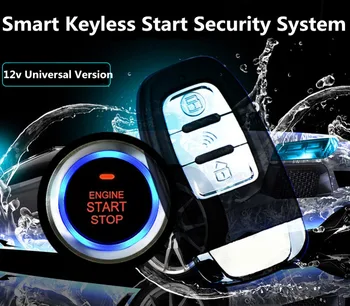 12V Universal 8Pcs Alarma Auto Keyless Start Sistem de Securitate PKE Inducție Anti-furt de Intrare fără cheie Buton de la Distanță Sistemul de