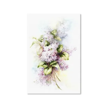 Rezumat Acuarela Flori Panza Pictura Botanică Florale Poster De Perete Acasă Decor Pictura Pe Panza Fara Rama Decor De Perete Panza