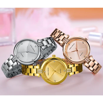 MINIFOCUS Nou Argint Femei Ceas de Afaceri Cuarț Ceasuri Doamnelor Top Brand de Lux Femeie Ceas de mână Fată Ceas Relogio Feminino