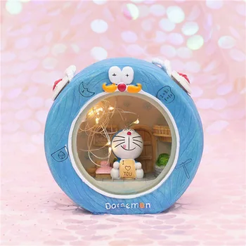 Doraemon Rășină Led Lumina De Noapte Jucărie Pentru Copii Copii Copii Lampă De Noptieră Doraemon Figurina Papusa Cadou De Ziua Decor Dormitor