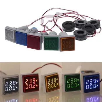 Piața Ampermetru Digital cu LED-uri Voltmetru, Ampermetru AC60-500V AC 0-100A AD 16-22FVA Puternice Tabelul Curent Tester de Tensiune Metru