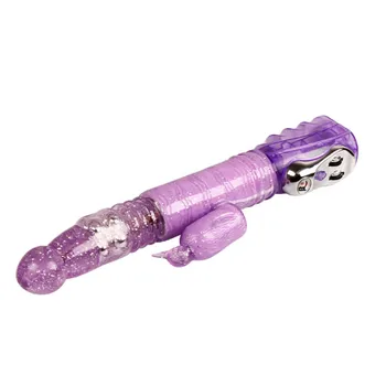 În sus și în Jos Penetrare Penis artificial Rotație Penisului G-spot Masaj Bagheta Cu Clitoridian Rabbit Vibrator Adult Jucărie de Sex Anal Plug Sex-Shop