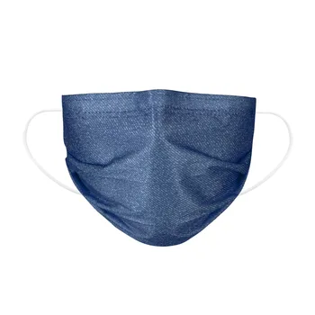 50PCS de Protecție de Unică folosință Masca de Purificare a Aerului Masca de Fata Capac 3 Straturi Gura Măști cu Filtru Albastru Denim Print Pentru Barbati Femei A40