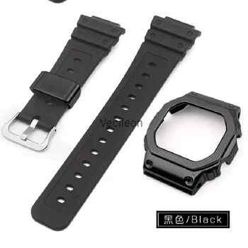 Original Rășină Curea de Ceas Pentru DW-5600 GW5000 DW5035 GMW5610 Watchband Bezel Plus Inele Metalice Bucle de Aur, Argintiu-Negru