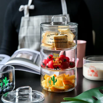 Creative Pahar Cu Cutie De Depozitare De Fructe Biscuit Tort Alimente Pot Bucătărie Sortare Instrumente De Organizator Nordic Acasă Decorare Accesorii
