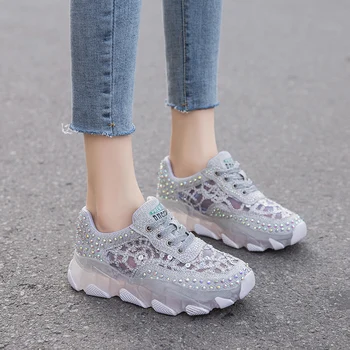 ADBOOV Dantela Design la Modă Femei Adidași Nituri Pantofi de Moda Doamnelor