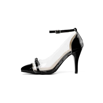 BLXQPYT SUPER dimensiunea 28-54 doamnelor sexy femei zapatos de mujer tocuri inalte (9.5 CM) pantofi de nunta sapato chaussure femme pompe 19-1