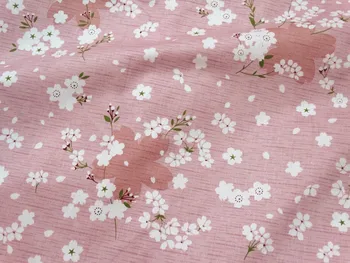 Flori mici, albe flori de Cires tesatura de bumbac textile acasă DIY pânză Cortina copil lenjerie de pat pentru copii material patchwork quilt