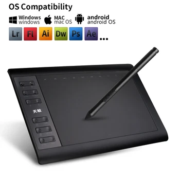 Original 10moons G10 Master Tableta Grafica 8192 Niveluri de Desen Digitale Tableta Nu este nevoie de taxa Pen Tablet Suport Telefon Android