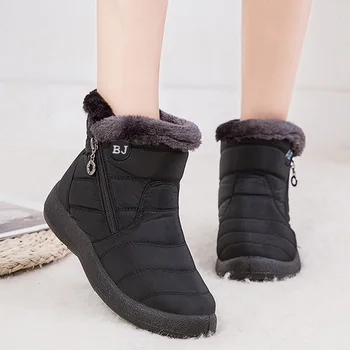 Noi de Iarnă Cizme pentru Femei Antiderapante Jos Pantofi Femei Cald Iarna Blana Cizme Glezna Jos Țină de Cald Cizme de Zapada Papuceii Botas Mujer