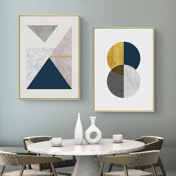 Model de piatra Geometrice Arta de Perete Decor Panza, Postere, Printuri Abstracte Pictura Stil Nordic Imagine pentru Camera de zi