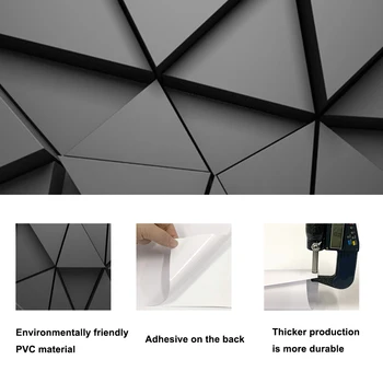 Multifunctional Murală Dormitor autoadezive Pentru Camera de zi DIY rezistent la apa Usa Autocolante Decor Acasă PVC 3D Geometrice Detașabil