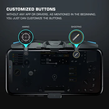 GameSir F4 Falcon Mobile Controler de Joc PUBG Gamepad Plug and Play pentru iOS / Android Latenta Zero pentru Call of Duty