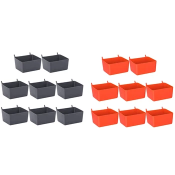 8 Bucati Pegboard Pubele Kit Pegboard Piese de Stocare Pegboards Accesorii banc de lucru cu Containere pentru Organizare de Hardware Cutie de scule din material Plastic