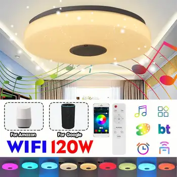 120W Moderne RGB LED Lumina Plafon de Iluminat Acasă, WiFi APP de Control Inteligent bluetooth Muzică Ușoară Dormitor Inteligent Lampă de Plafon