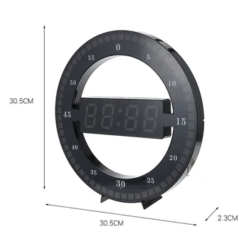 Digital 3D LED Ceas de Perete cu Design Modern cu Dublă Utilizare Reglaj Digital Runda a Desktop Ceasuri de Masă Acasă Decorare Cadou de Crăciun NE-UE PLUG