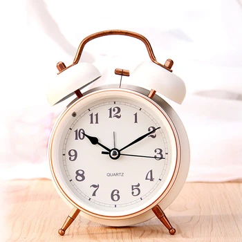 Copil pat mare clopot de metal ceas cu alarma mic centura ochi-lantern mut ceas deșteptător lounged moda ceas de birou Noptiera de Trezire,