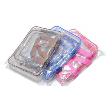 HLDAFA 2020 3Pcs Set PVC Geantă de Voiaj Femei Transparente de Depozitare Sac de Blocare Zip Pungă de Plastic rezistent la apa de Spălare Machiaj Sac de Cosmetice Cazuri