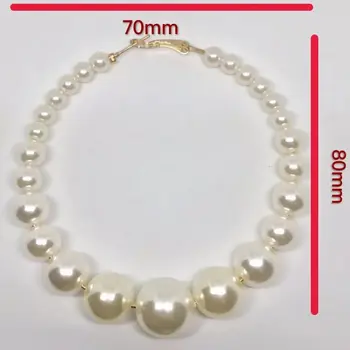 Nou analog de epocă Cerc Perlat hoop Cercei Exagerat Supradimensionate Perla Cerc Mare Cercel pentru femei partid de Moda Bijuterii