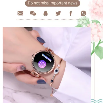 2019 Noi Femeile de Siguranță Perioadă Rochie Smartwatch Tensiunii Arteriale Memento Apel de Ritm Cardiac Ceas Inteligent Pentru iphone Huawei Samsung