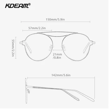 KDEAM HD Gradient de Lentile Rotunde ochelari de Soare pentru Femei Steampunk Twin-Pod de Moda de sex Feminin de ochelari de soare de Conducere în aer liber Ochelari KD8805