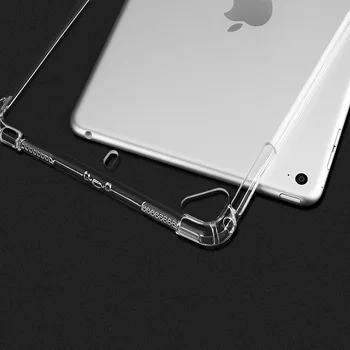 Rezistent la șocuri silicon de caz pentru iPad Mini 1 2 3 flexibil bara clar transparent capacul din spate Airbag anti-drop TPU Moale Caz