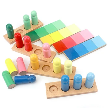 Materiale Montessori de Potrivire de Culoare cu Placa de Lemn Asemănare Sortare Senzoriale Jucării pentru Copiii Preșcolari Student Ajutor în Predare