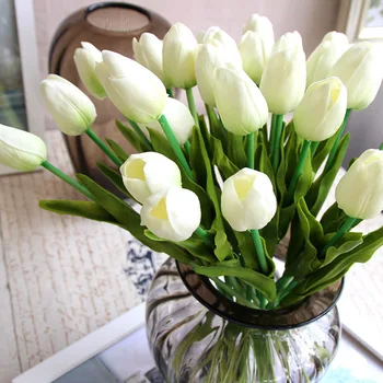 10buc/lot Miros Dulce Parfum Artificial PU Flori de Plastic, latex tulip Acasă Decorare Nunta de Flori Cadou, Flori False