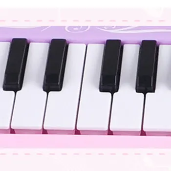 Copii 37 clape Electronice, Pian Tastatură Orgă de Jucărie Set Microfon Muzică Joc Educativ pentru Copii de Jucarie Cadou